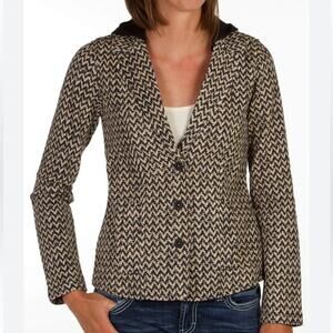 Hurley Winchester Chevron Herringbone Blazer jacket size medium